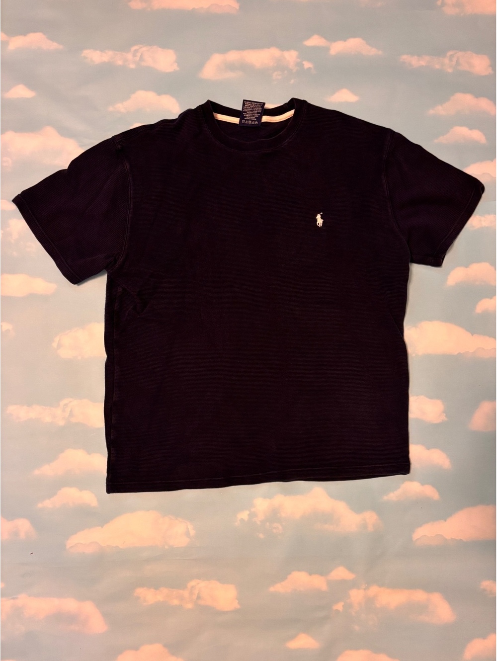 Polo Ralph Lauren Navy Blue Waffle Knit Sleepwear T-Shirt XL